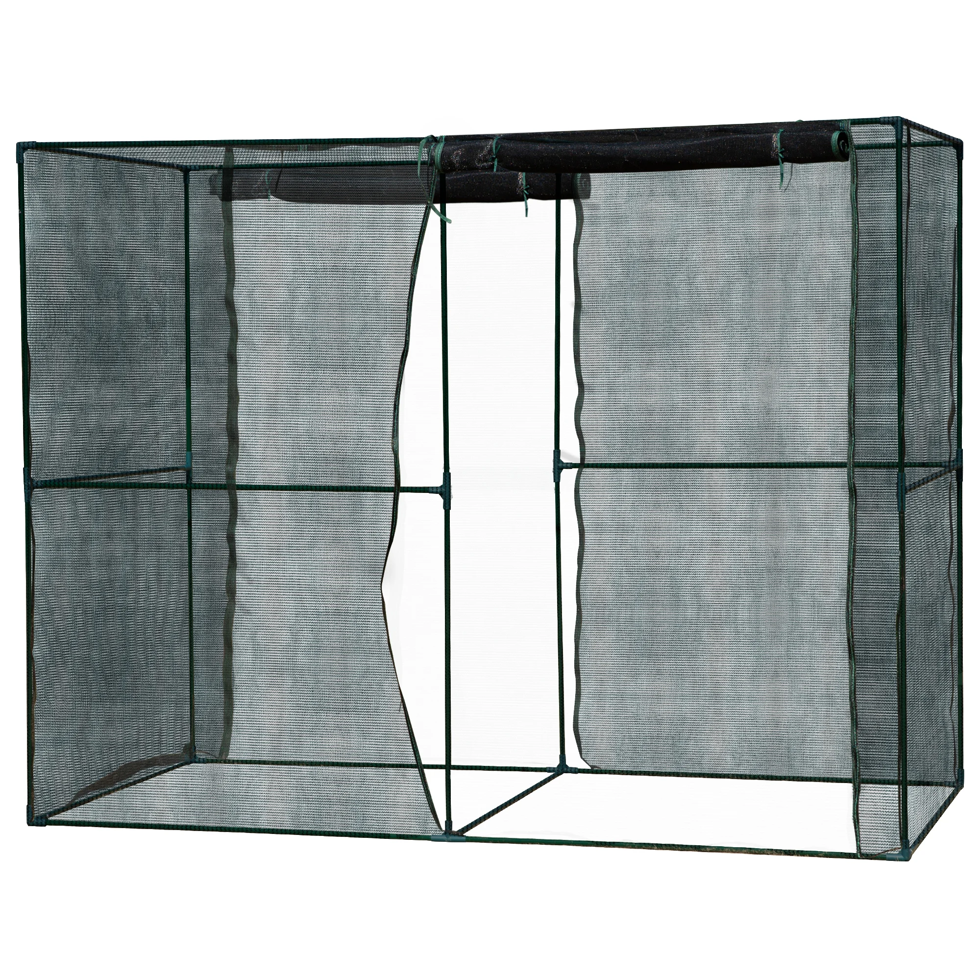 Garden Greenhouse Tomato Greenhouse Net Sunshade Anti-Uv Sunscreen 50-60% 2 Roll Doors with Zipper Steel Hdpe Dark Green Black
Garden Greenhouse Tomato Greenhouse Net Sunshade Anti-Uv Sunscreen 50-60% 2 Roll Doors with Zipper Steel Hdpe Dark Green Black