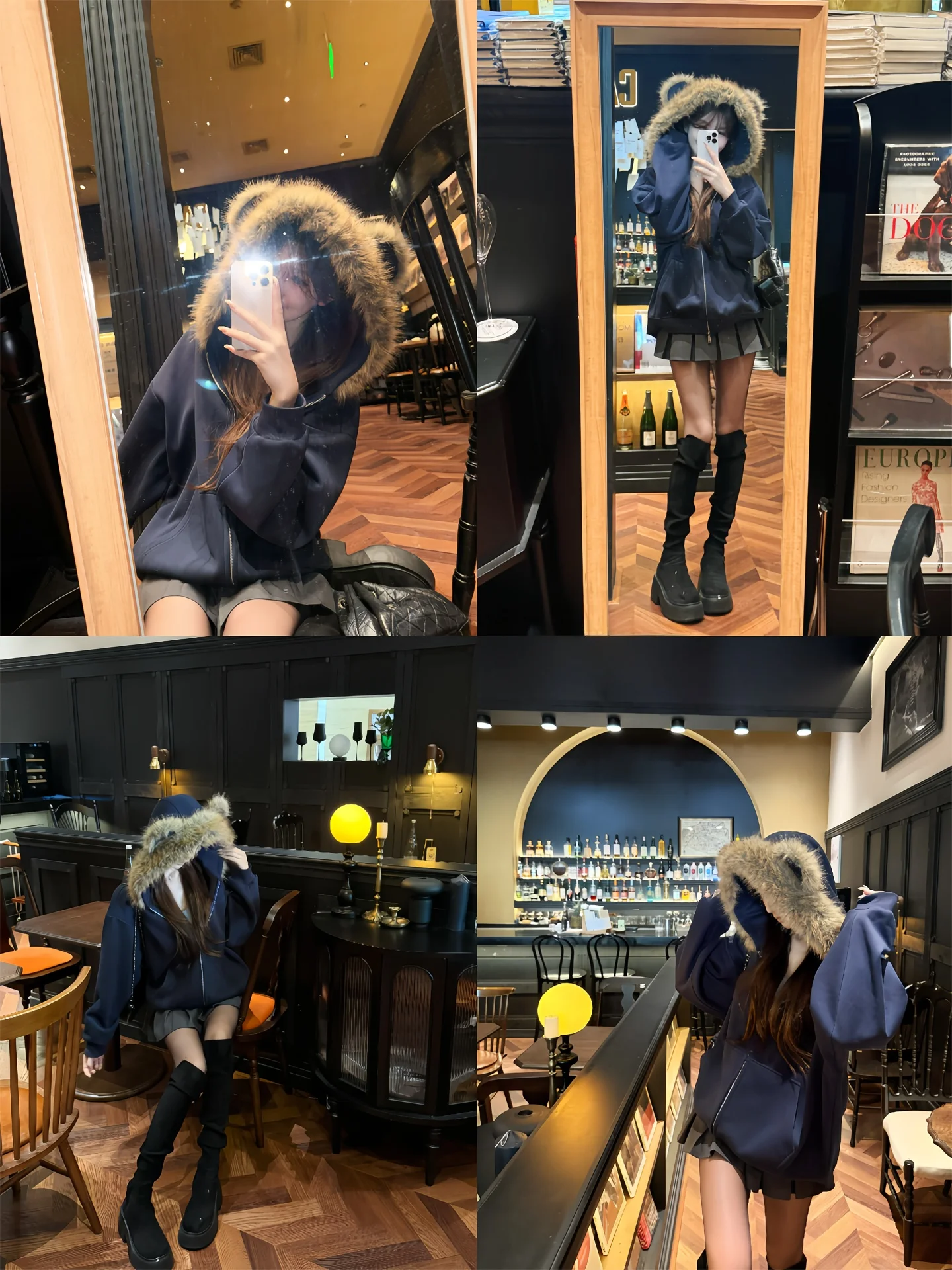 Ladies Loose Fit Hoodie Coat with Fur Collar Comfortable Lazy Sle Long Sve Zipper Closure Color Commute Sle Jaet
Ladies Loose Fit Hoodie Coat with Fur Collar Comfortable Lazy Sle Long Sve Zipper Closure Color Commute Sle Jaet