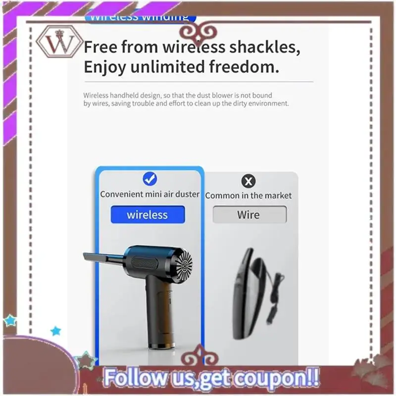 Latest Portable Compressed Air Duster Blower Cleaner USB Charging Computer Household Blower Cleaner Car Powerful Cleaning Durabl
Latest Portable Compressed Air Duster Blower Cleaner USB Charging Computer Household Blower Cleaner Car Powerful Cleaning Durabl