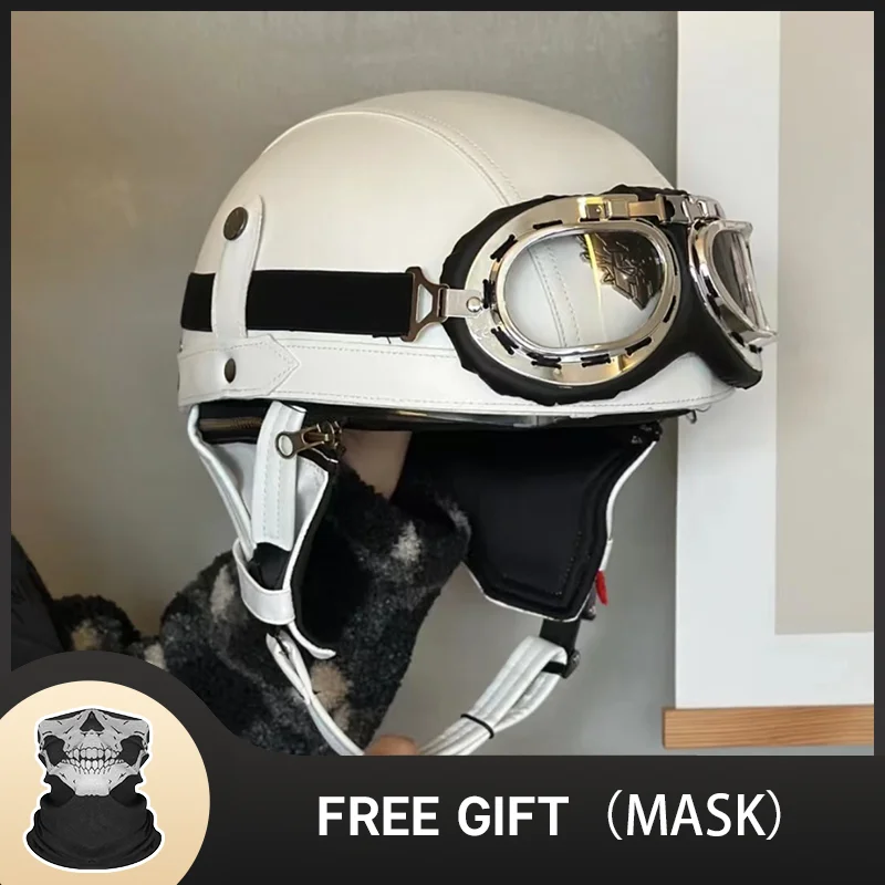 Fashion Retro Motorcycle Helmets Capacete De Moto Helmet Riding Racing Motorbike Scooter Half Helmet Men Women DOT Certification
Fashion Retro Motorcycle Helmets Capacete De Moto Helmet Riding Racing Motorbike Scooter Half Helmet Men Women DOT Certification