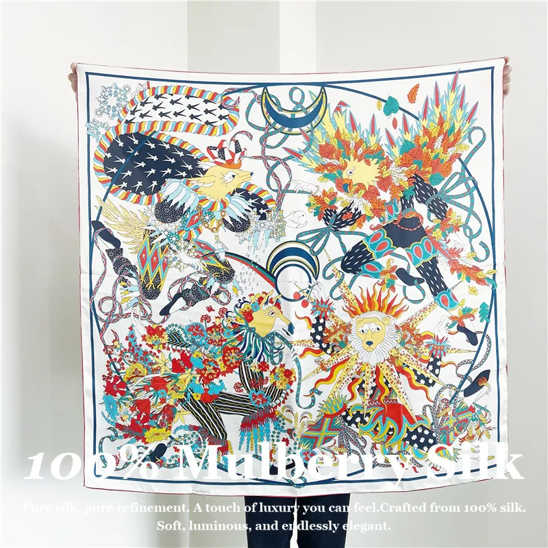 Real Natural Silk Scarf 110cm Large Square 100% Mulberry Silk Hand Rolled Edge Women Luxury Hijab Shawl Pashmina Poncho Scarves
Real Natural Silk Scarf 110cm Large Square 100% Mulberry Silk Hand Rolled Edge Women Luxury Hijab Shawl Pashmina Poncho Scarves