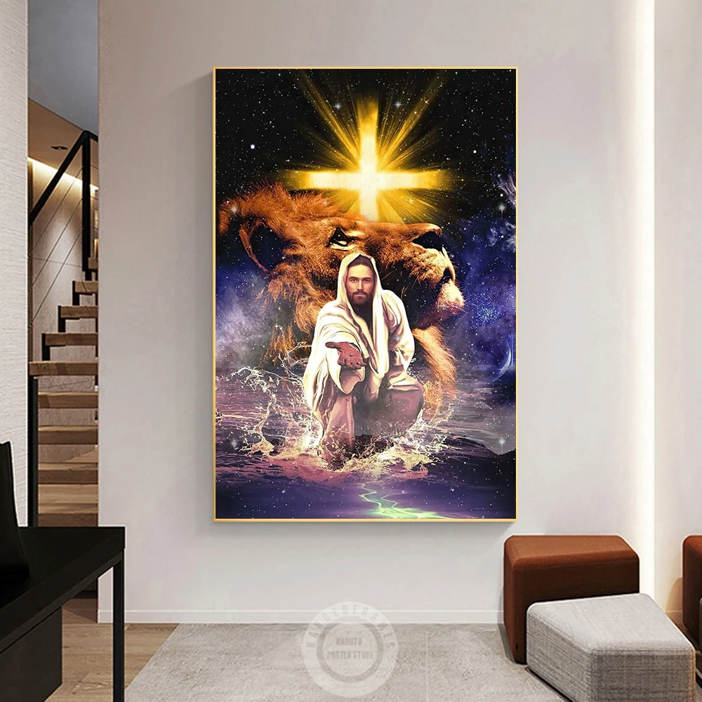 Way Truth Life Cross of Light Poster Jesus Lion Cross Religious Art Prints Canvas Painting Wall Art Christianity Home Decoration
Way Truth Life Cross of Light Poster Jesus Lion Cross Religious Art Prints Canvas Painting Wall Art Christianity Home Decoration