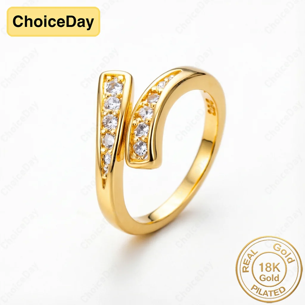 Charming 18K Gold Plated Luxury Cross-Opening Zirconia Ring, Stylish Women's Engagement Party Gift Accessories Jewelry
Charming 18K Gold Plated Luxury Cross-Opening Zirconia Ring, Stylish Women's Engagement Party Gift Accessories Jewelry
