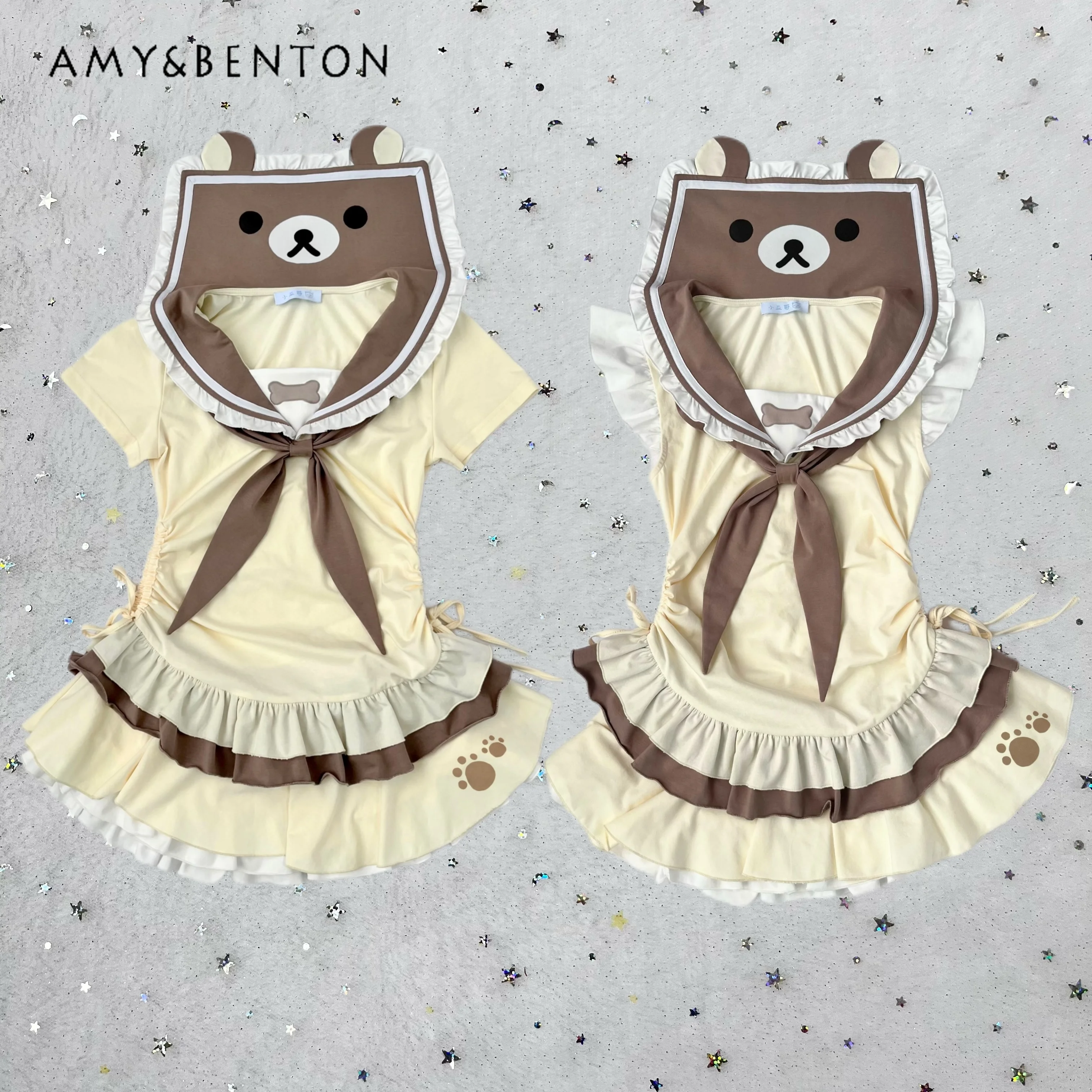 Kawaii Cartoon Print Slim Mini Dress Cute Girl Navy Collar Bow Tie Elastic Waist Tutu Dresses Summer Subculture Y2K Sexy Dress
Kawaii Cartoon Print Slim Mini Dress Cute Girl Navy Collar Bow Tie Elastic Waist Tutu Dresses Summer Subculture Y2K Sexy Dress
