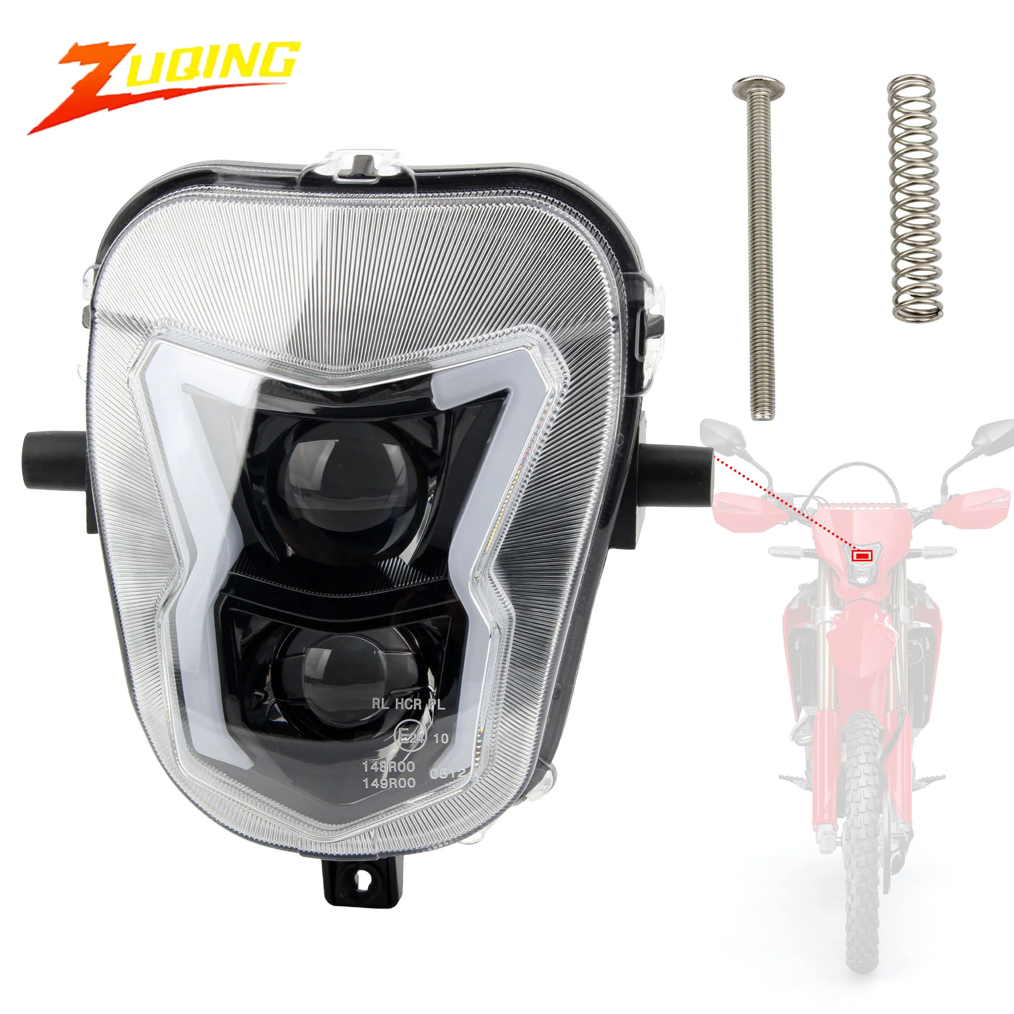 For HONDA Motorcycle LED Headlight Fairing CRF450L CRF450XR XR125L XR150L XR190L 2019-2020 Motocross Universal accessories
For HONDA Motorcycle LED Headlight Fairing CRF450L CRF450XR XR125L XR150L XR190L 2019-2020 Motocross Universal accessories