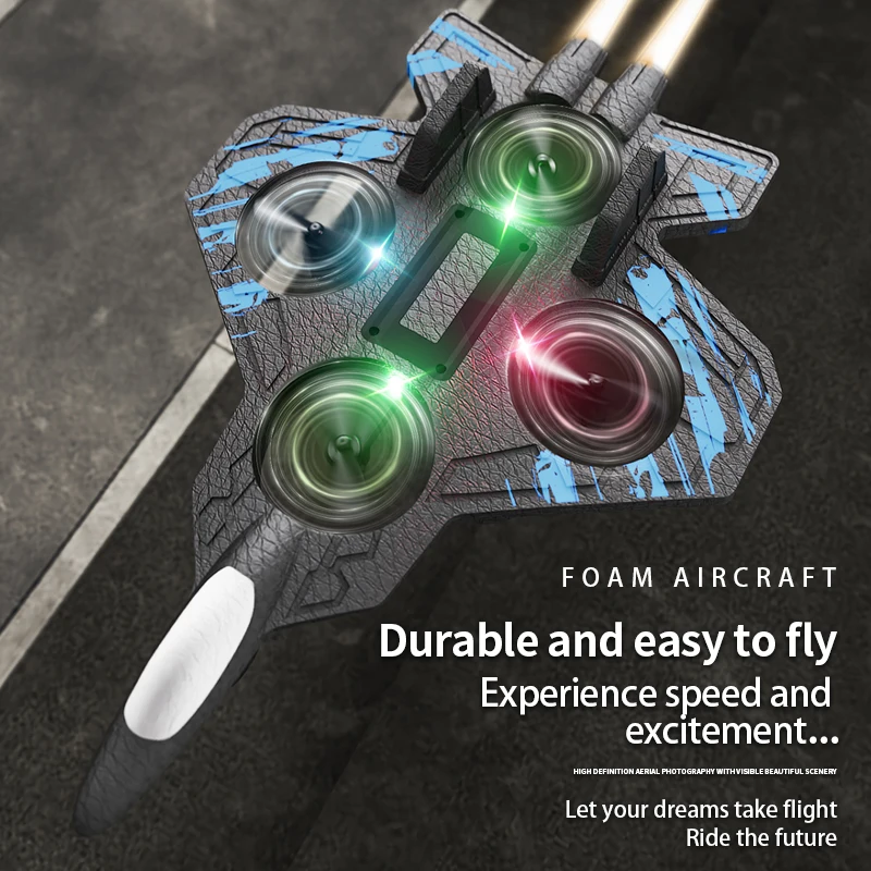 2.4G remote control fighter electric foam glider stunt tumbling UAV hovering helicopter with LED colorful lights aircraft model
2.4G remote control fighter electric foam glider stunt tumbling UAV hovering helicopter with LED colorful lights aircraft model
