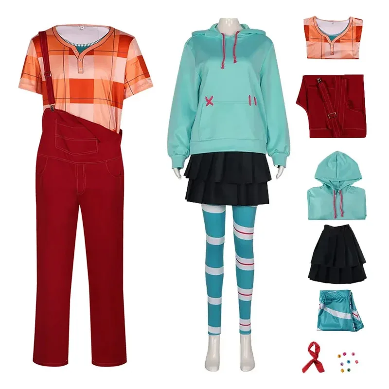 Anime Movie Cosplay Princess Vanellope von Cos Schweetz Cosplay Costume Ralph Romper Outfits For Women Men Party Daily Clothing
Anime Movie Cosplay Princess Vanellope von Cos Schweetz Cosplay Costume Ralph Romper Outfits For Women Men Party Daily Clothing