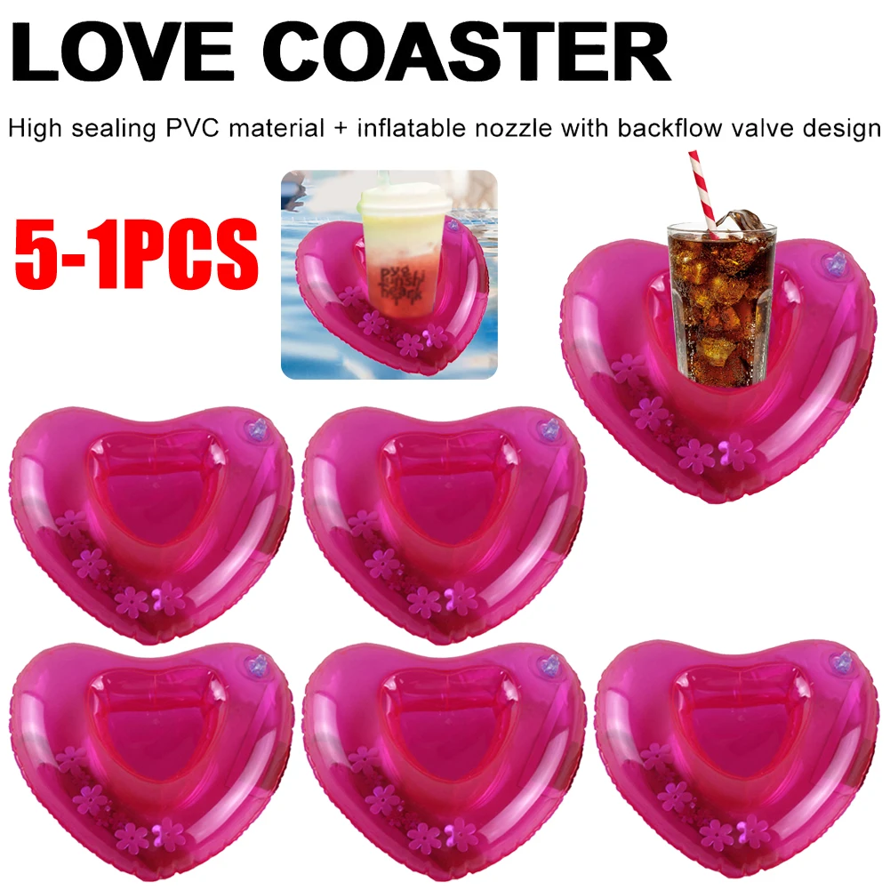 Heart Shaped Inflatable Drinks Multifunction Holder Drink Floats Floating Water Cup Coasters Kids Bath Shower for Swimming Pool
Heart Shaped Inflatable Drinks Multifunction Holder Drink Floats Floating Water Cup Coasters Kids Bath Shower for Swimming Pool