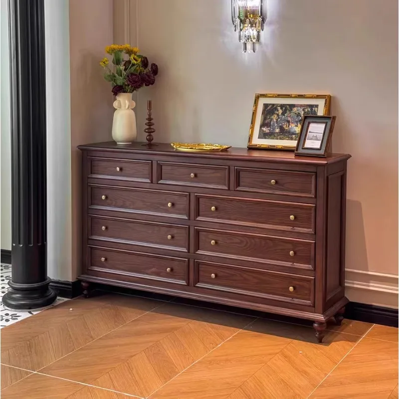 Luxury Dresser Solid Wood Locker Vintage Black Multifunctional Living Room Bedroom Locker
Luxury Dresser Solid Wood Locker Vintage Black Multifunctional Living Room Bedroom Locker