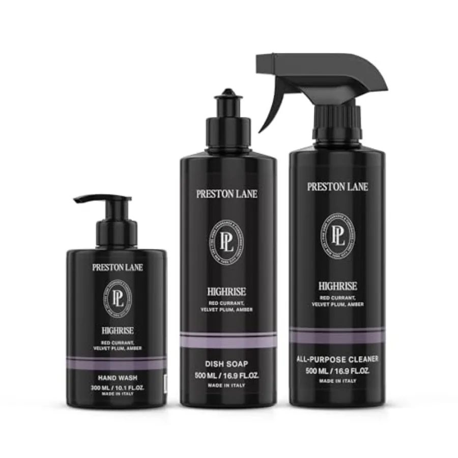 Luxury Kitchen Set Hand Wash Dish Soap All-Purpose Cleaner Plant-Powered Cleaning Essentials Bundle with Fine Italian Fragrance
Luxury Kitchen Set Hand Wash Dish Soap All-Purpose Cleaner Plant-Powered Cleaning Essentials Bundle with Fine Italian Fragrance