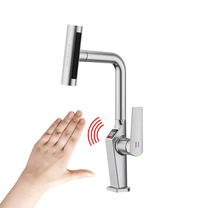 Luxury Multifunctional Rotatable Flying Rain Pull Out Faucets Smart Sensor Snik Tap Intelligent Digital Touch Kitchen Faucet
Luxury Multifunctional Rotatable Flying Rain Pull Out Faucets Smart Sensor Snik Tap Intelligent Digital Touch Kitchen Faucet