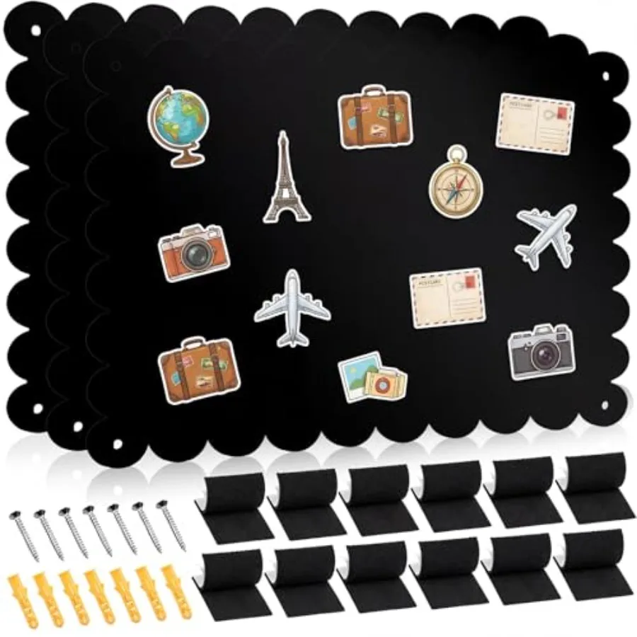 3pack Magnetic Board for Wall 16.1" x 13" Magnet Bulletin Board to Display Scalloped Magnetic Letters Numbers Notes for Refrige
3pack Magnetic Board for Wall 16.1" x 13" Magnet Bulletin Board to Display Scalloped Magnetic Letters Numbers Notes for Refrige