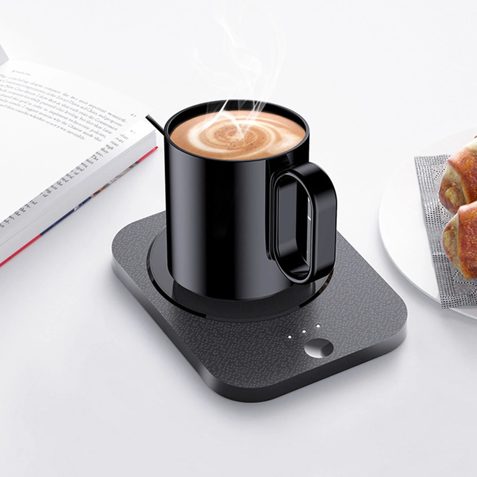 Coffee Mug Electric Warmer Intelligent 55℃ Constant Warm USB Power Supply Beverage Warmer with Ceramic Cup for Desk 5V Black
Coffee Mug Electric Warmer Intelligent 55℃ Constant Warm USB Power Supply Beverage Warmer with Ceramic Cup for Desk 5V Black