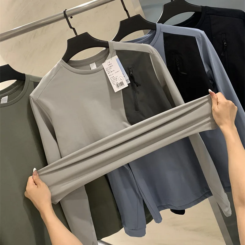 Оригинальный дизайн, новая осенняя мужская футболка с длинным рукавом, быстросохнущая, дышащая, высокоэластичная, спортивная, повседневная, базовая футболка
Оригинальный дизайн, новая осенняя мужская футболка с длинным рукавом, быстросохнущая, дышащая, высокоэластичная, спортивная, повседневная, базовая футболка