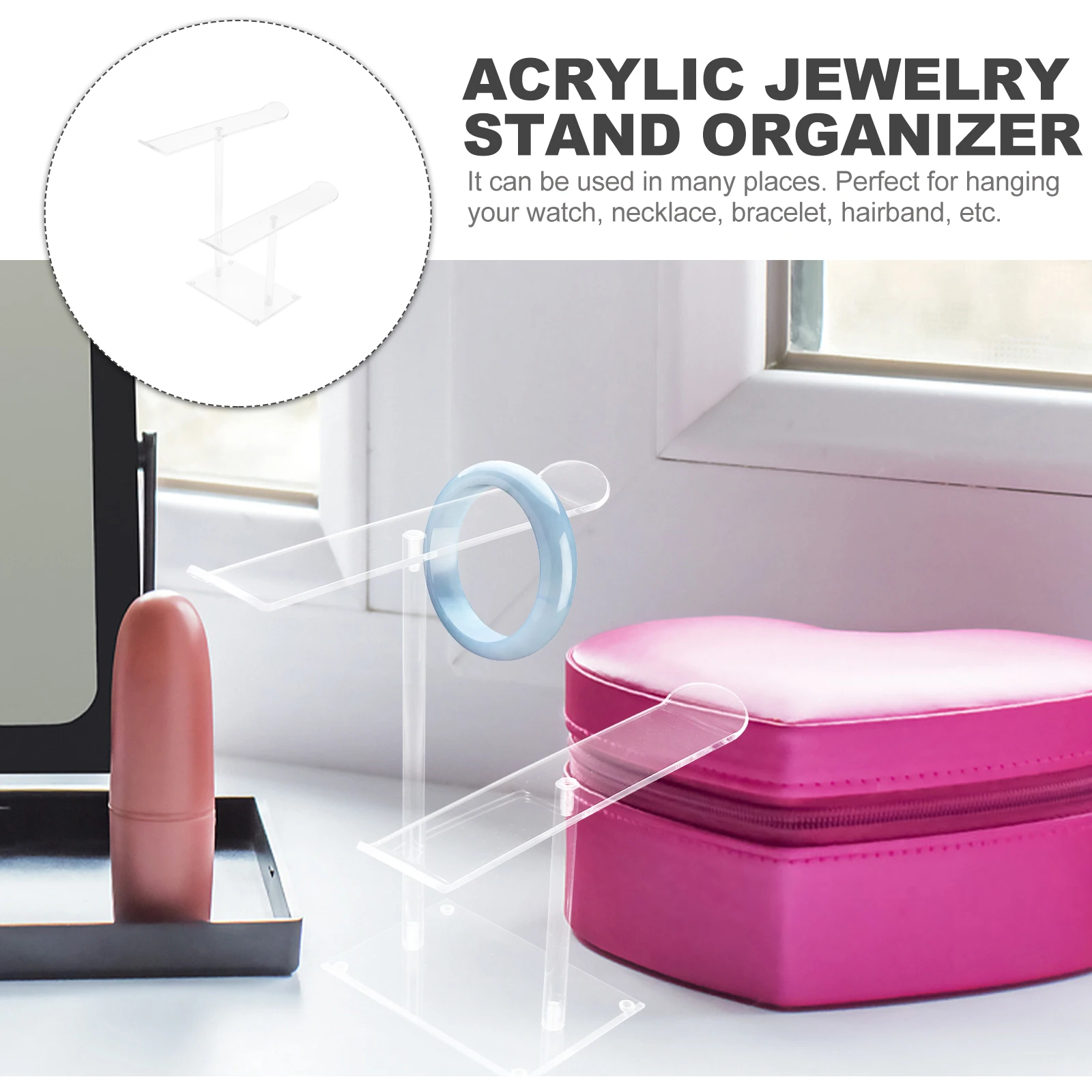 Acrylic Hair Ring Display Stand Transparent Headband Holder Sturdy Base Durable Organizer for Hair Accessories Jewelry Display
Acrylic Hair Ring Display Stand Transparent Headband Holder Sturdy Base Durable Organizer for Hair Accessories Jewelry Display