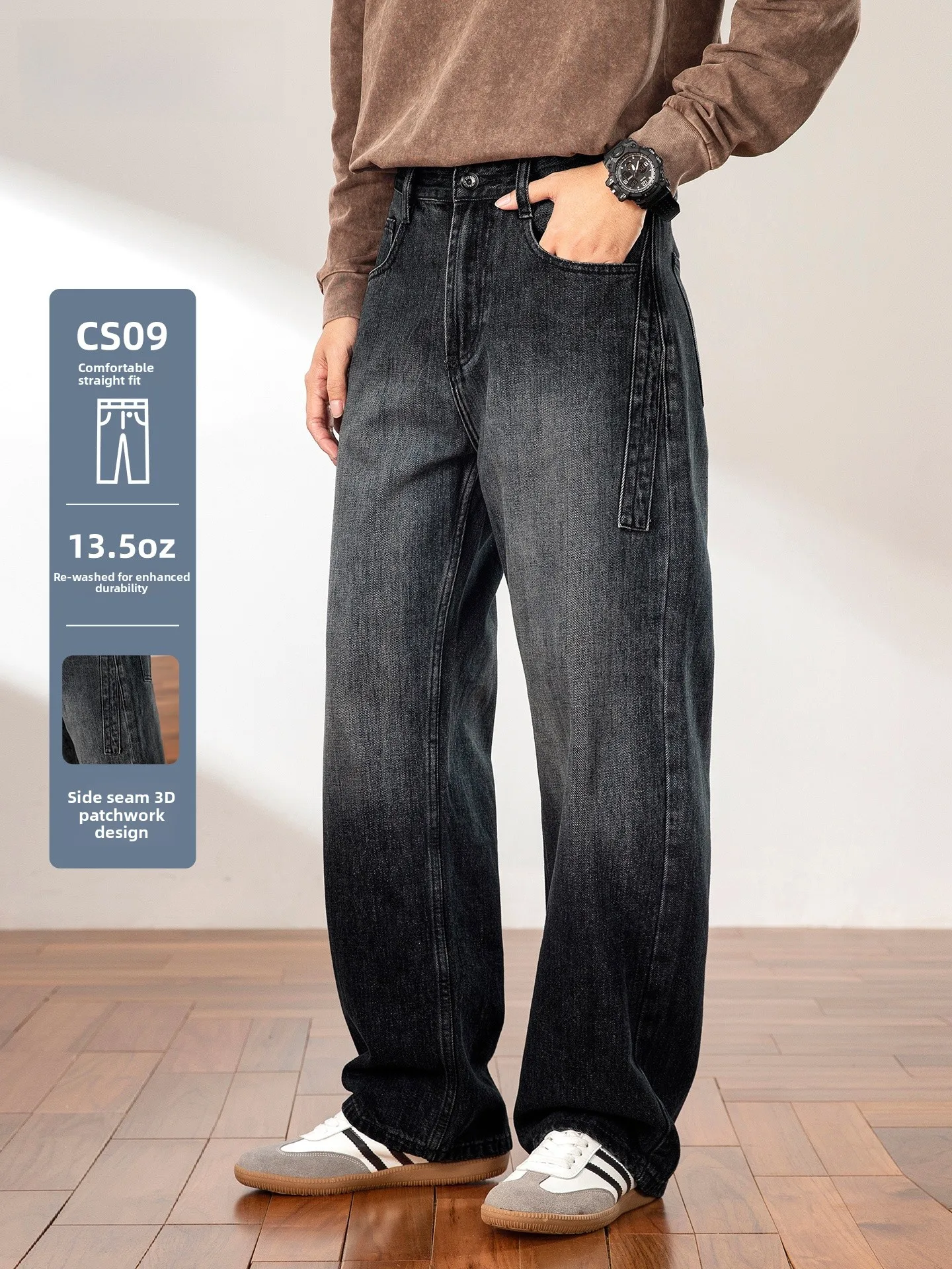 Тяжелые мужские джинсы с завышенной талией, свободные прямые брюки, повседневные черные, винтажные, весенне-осенние, новые, модные, прочные, хлопковые...
Тяжелые мужские джинсы с завышенной талией, свободные прямые брюки, повседневные черные, винтажные, весенне-осенние, новые, модные, прочные, хлопковые...