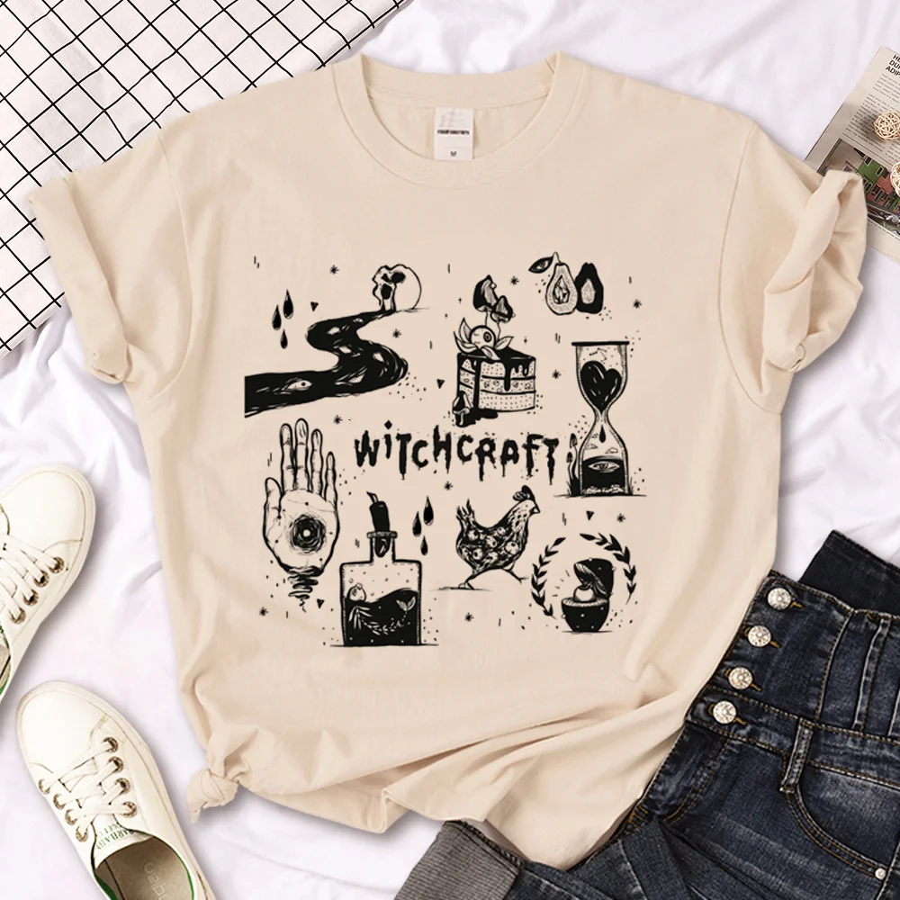 Женская футболка с принтом ведьмы, женский топ для манги в стиле Харадзюку, женская одежда для манги
Женская футболка с принтом ведьмы, женский топ для манги в стиле Харадзюку, женская одежда для манги