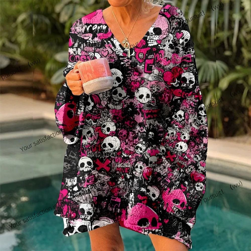 Осень и зима, новая европейская и американская серия Хэллоуина, свободный пуловер с V-образным вырезом и цифровой печатью
Осень и зима, новая европейская и американская серия Хэллоуина, свободный пуловер с V-образным вырезом и цифровой печатью