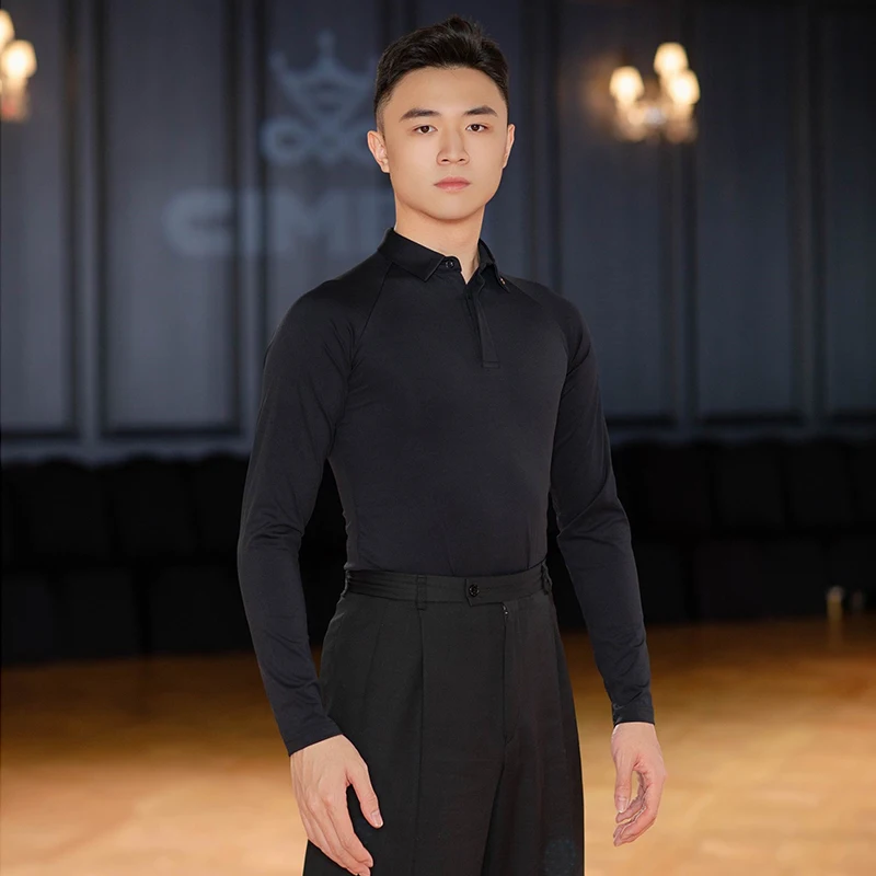 New Men's Latin Dance Practice Tops Ballroom Dance Clothes Adult Balck Long Sleeves Dancing Wear Tango Line Dance Costume XH1460
New Men's Latin Dance Practice Tops Ballroom Dance Clothes Adult Balck Long Sleeves Dancing Wear Tango Line Dance Costume XH1460