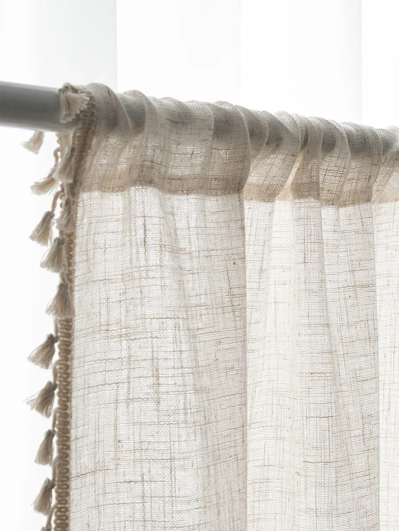 Cotton And Linen Solid Color Black Tassel Semi-blackout Japanese Simple Partition Curtain Floating Window Plain Color
Cotton And Linen Solid Color Black Tassel Semi-blackout Japanese Simple Partition Curtain Floating Window Plain Color