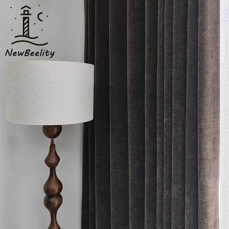 Luxury Dark Brown Chenille Thicken Curtains for Living Room Bedroom Dining Custom Size White Tulle Nature Vertically
Luxury Dark Brown Chenille Thicken Curtains for Living Room Bedroom Dining Custom Size White Tulle Nature Vertically