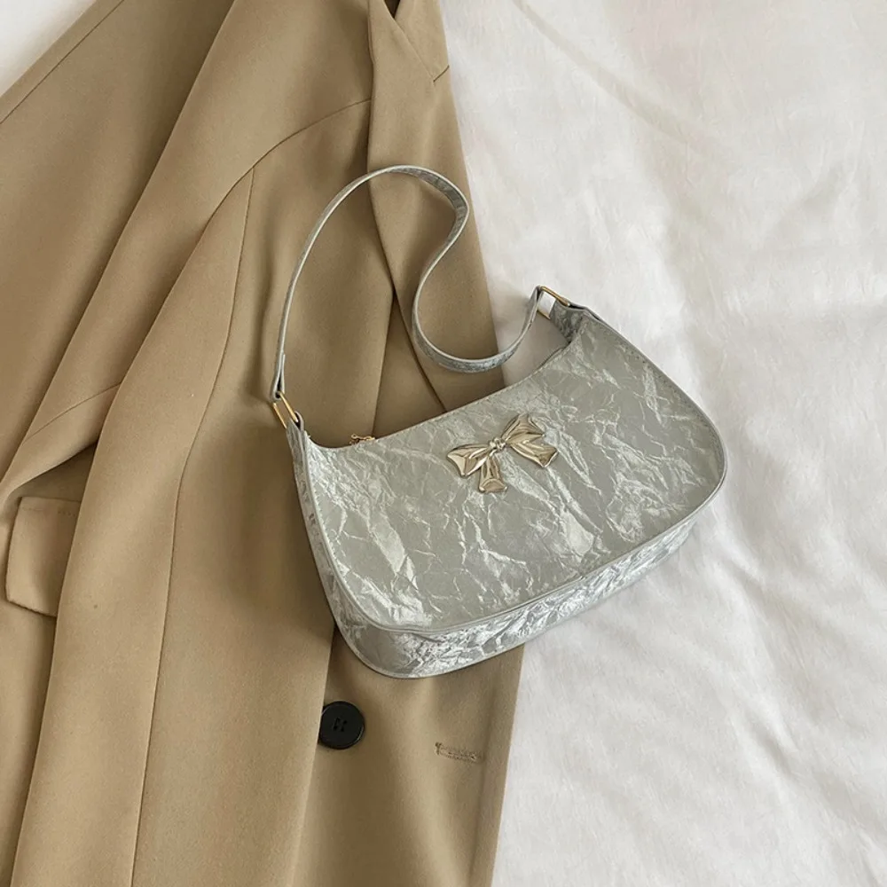 Luxury Korean Bowknot Armpit Bag Pu Leather Y2k Bow Underarm Bag Sweet Solid Color Women's Handbag Lady
Luxury Korean Bowknot Armpit Bag Pu Leather Y2k Bow Underarm Bag Sweet Solid Color Women's Handbag Lady