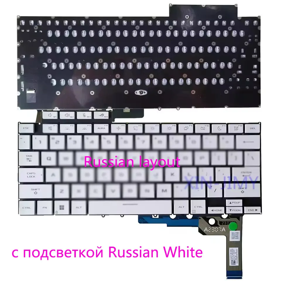 Keyboard for ASUS ROG Zephyrus G14 2024 GA403 GA403UU White with backlit Russian layout
Keyboard for ASUS ROG Zephyrus G14 2024 GA403 GA403UU White with backlit Russian layout