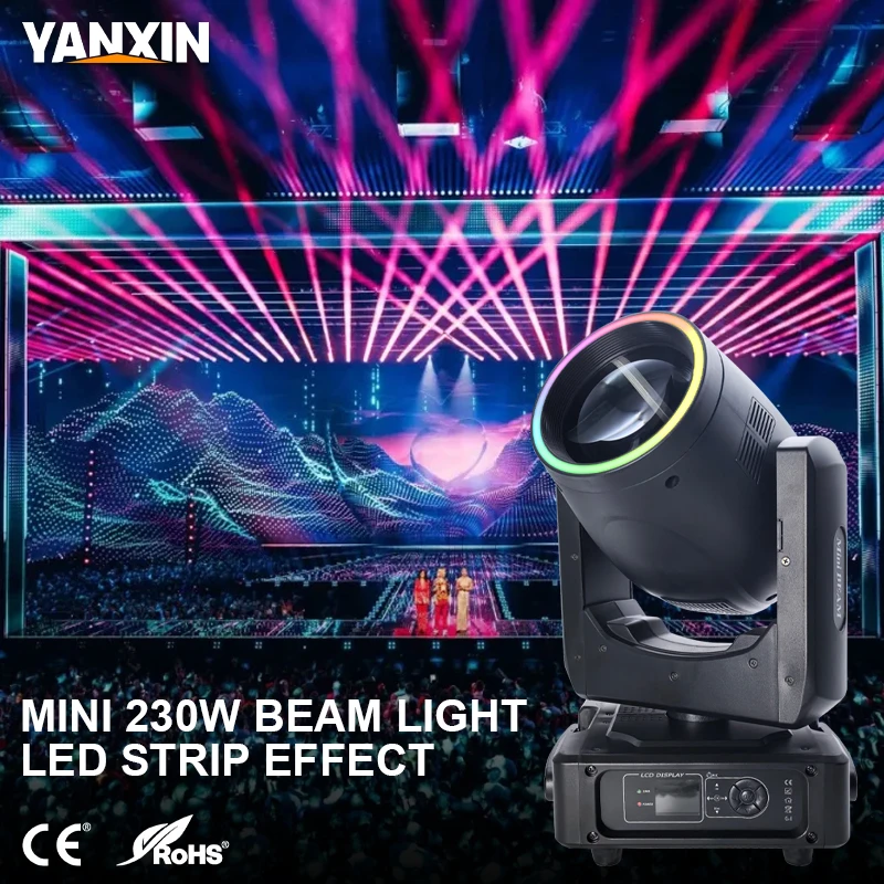 Mini 230W Beam Moving Head Lighting 14 Color 24 Prism Multifunctional Effect For Disco DJ Wedding Christmas Lights Audience
Mini 230W Beam Moving Head Lighting 14 Color 24 Prism Multifunctional Effect For Disco DJ Wedding Christmas Lights Audience