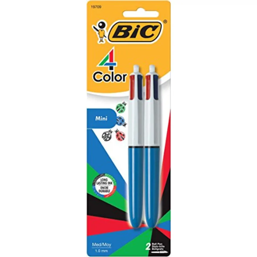 4-Color Original Retractable Ballpoint Pens with Assorted Ink, 1.0 mm Medium Point, 2-Count Pack
4-Color Original Retractable Ballpoint Pens with Assorted Ink, 1.0 mm Medium Point, 2-Count Pack