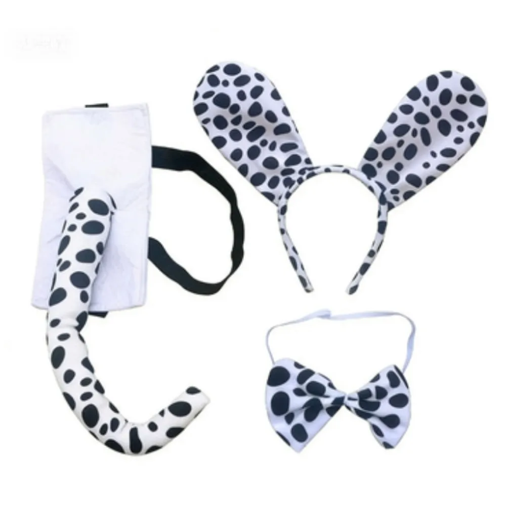 PESENAR Cute Dalmatian Puppy Costume Set with Belly, Black White Spotted Ears Headband + Bow Tie + Tail, Perfect for Halloween
PESENAR Cute Dalmatian Puppy Costume Set with Belly, Black White Spotted Ears Headband + Bow Tie + Tail, Perfect for Halloween