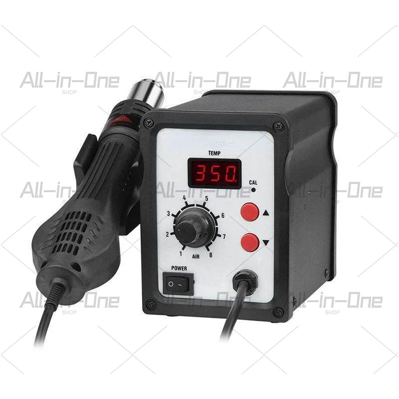 Digital temperature adjustable two-in-one soldering station, dual-use design with heat gun and desoldering function
Digital temperature adjustable two-in-one soldering station, dual-use design with heat gun and desoldering function