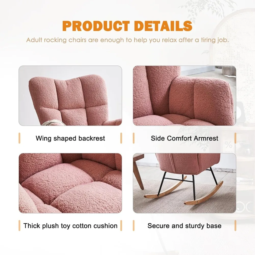 Rocking chair daycare, high back glider rocking chair, cushioned rocking chair, lounge chair
Rocking chair daycare, high back glider rocking chair, cushioned rocking chair, lounge chair