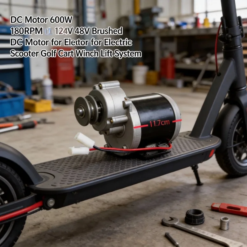 600W 180RPM Brushed DC Motor 12V 24V 48V for Electric Scooter Golf Cart Winch Lift System
600W 180RPM Brushed DC Motor 12V 24V 48V for Electric Scooter Golf Cart Winch Lift System