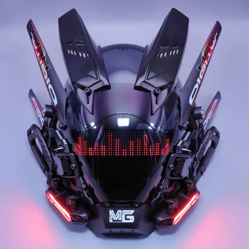 Cyberpunk Helmet Face Mask Rhythmic Technology Cosplay Glowing Face Changing Mask Bouncing And Cool Helmet
Cyberpunk Helmet Face Mask Rhythmic Technology Cosplay Glowing Face Changing Mask Bouncing And Cool Helmet