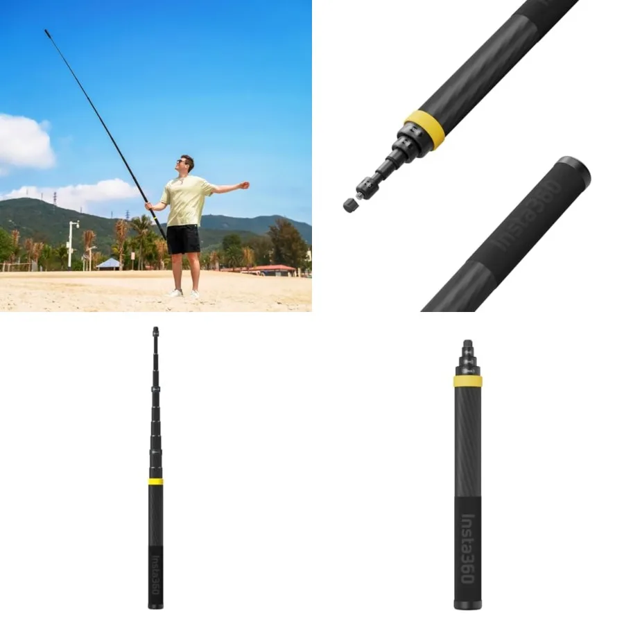 Extended Edition Selfie Stick, 3m (9.8ft) Carbon Fiber Invisible Selfie Pole with 1/4 Inch Screw for Action Cameras
Extended Edition Selfie Stick, 3m (9.8ft) Carbon Fiber Invisible Selfie Pole with 1/4 Inch Screw for Action Cameras