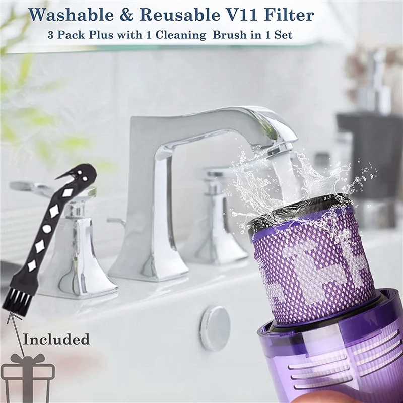 A94E-6 Pack Filters Replacement For Dyson V11 Vacuum Cleaner V11 Torque Drive V11 Animal Cordless Vacuum Hepa Filter
A94E-6 Pack Filters Replacement For Dyson V11 Vacuum Cleaner V11 Torque Drive V11 Animal Cordless Vacuum Hepa Filter