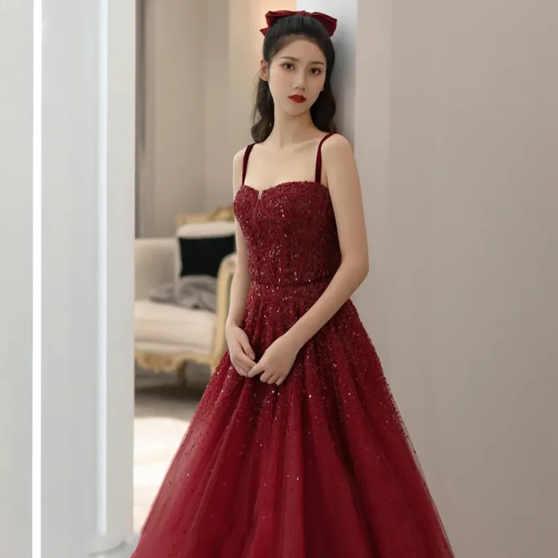 Red Long Wedding Dr 202 New Sle Bridal Thank You Ceremony Dr Strapl Summer Engagement Toasting Gown mid Waist a L...
Red Long Wedding Dr 202 New Sle Bridal Thank You Ceremony Dr Strapl Summer Engagement Toasting Gown mid Waist a L...