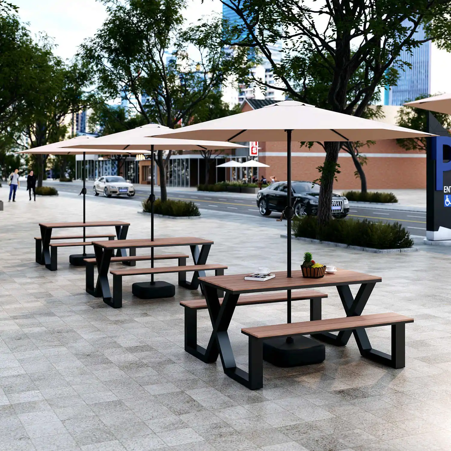 Outdoor plastic wood table chair combination Internet celebrity milk tea shop cafe leisure outdoor courtyard garden one-piece
Outdoor plastic wood table chair combination Internet celebrity milk tea shop cafe leisure outdoor courtyard garden one-piece