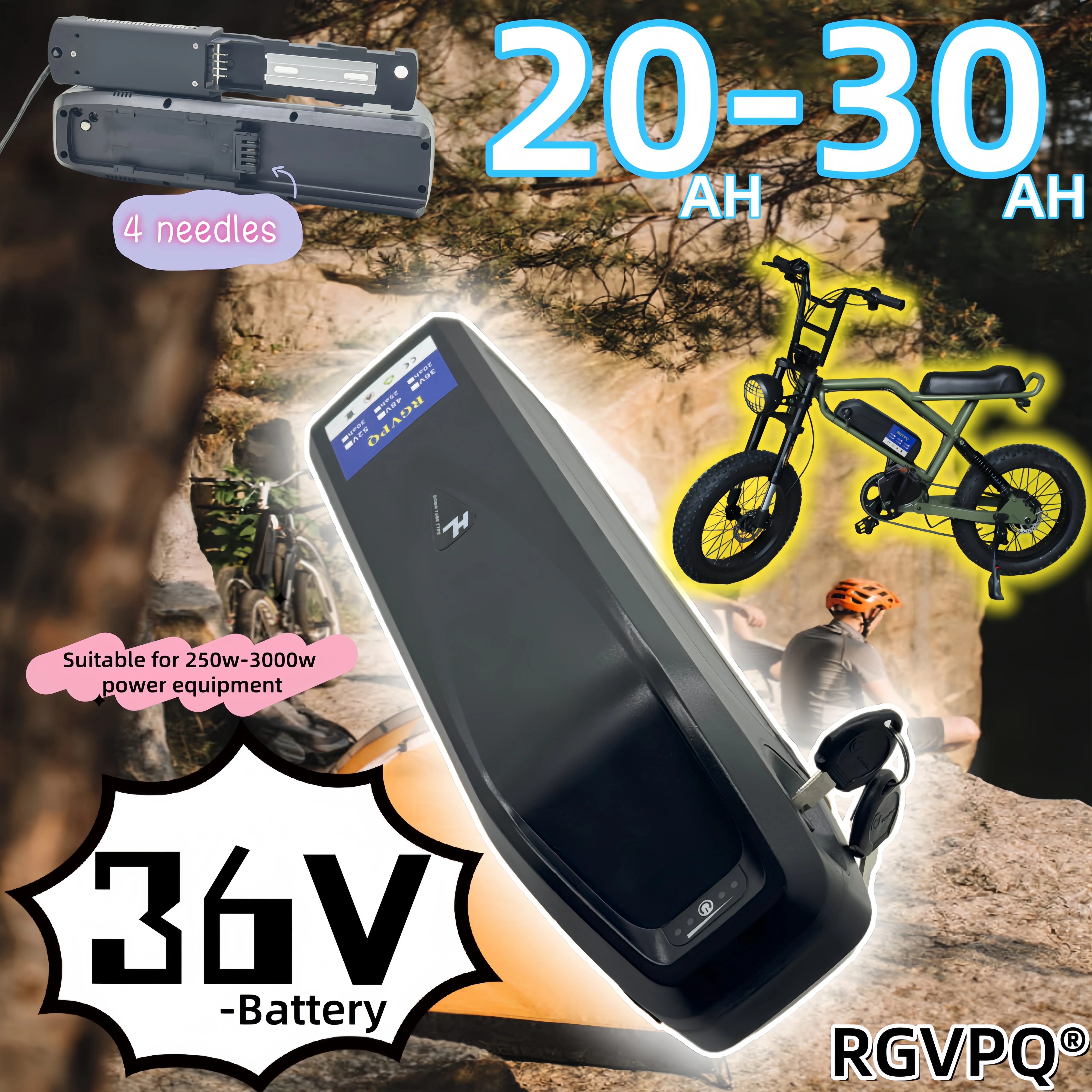 Fast air transportation, RGVPQ18650 battery, Hailong 36V 20AH-30AH battery pack, suitable for 1500W 1000W 750W 500W 350W motors
Fast air transportation, RGVPQ18650 battery, Hailong 36V 20AH-30AH battery pack, suitable for 1500W 1000W 750W 500W 350W motors