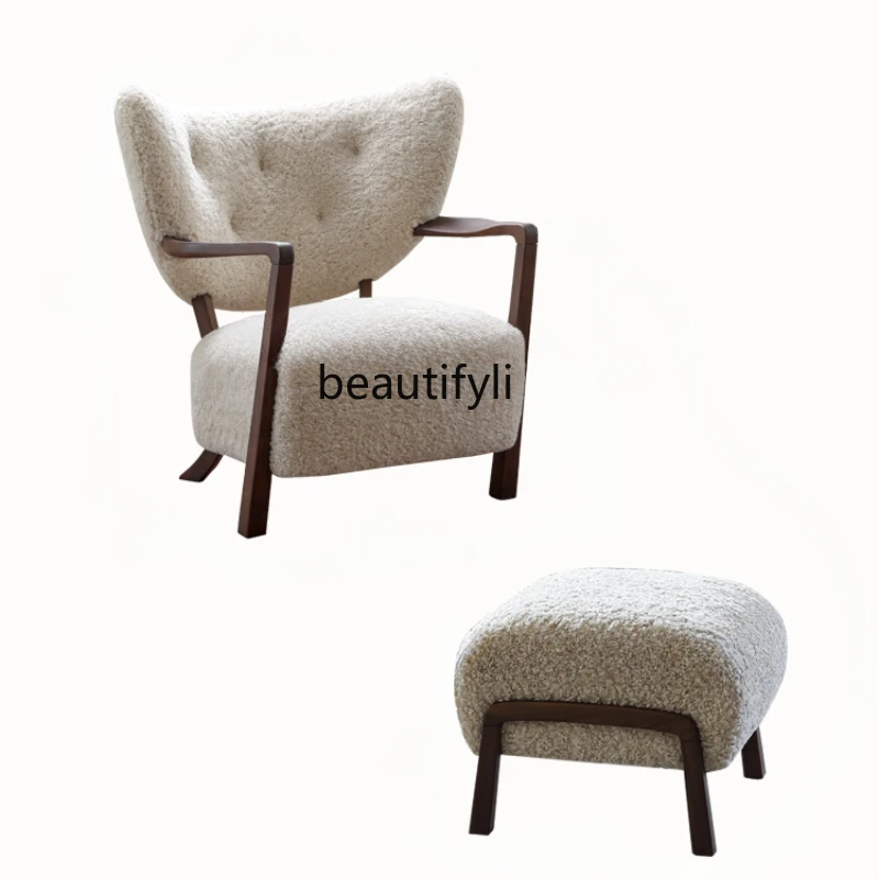 Danish Designer Chinese Style Single-Seat Sofa Chair North America Black Walnut Double Armrest Lamb Wool Sofa Chair
Danish Designer Chinese Style Single-Seat Sofa Chair North America Black Walnut Double Armrest Lamb Wool Sofa Chair