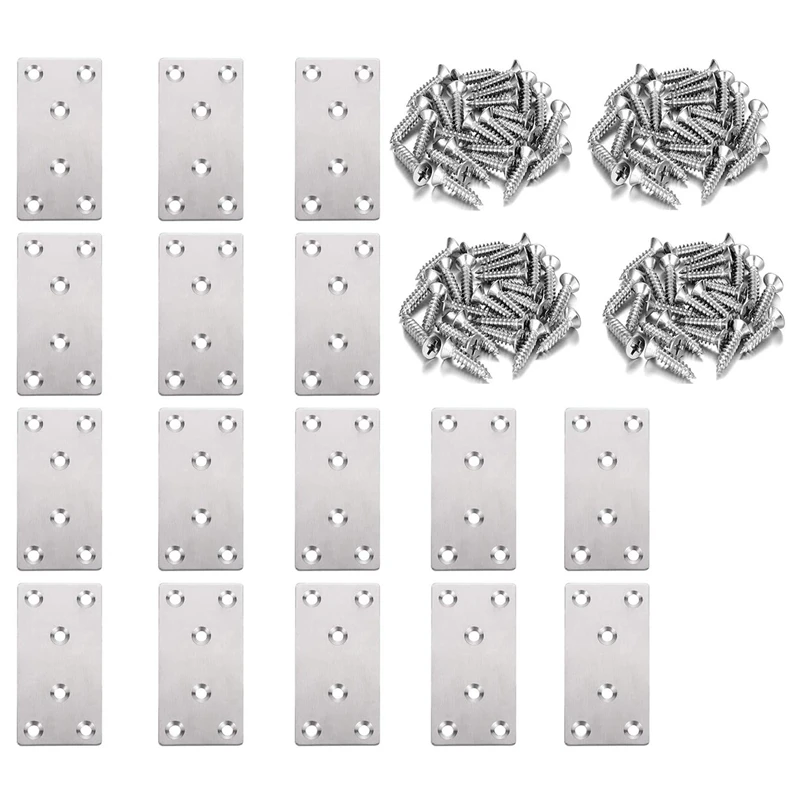 NEW-16PCS Flat Bracket Stainless Steel Straight Fixing Repair Board, Straight Bracket Repair Board Is Suitable For Furniture
NEW-16PCS Flat Bracket Stainless Steel Straight Fixing Repair Board, Straight Bracket Repair Board Is Suitable For Furniture