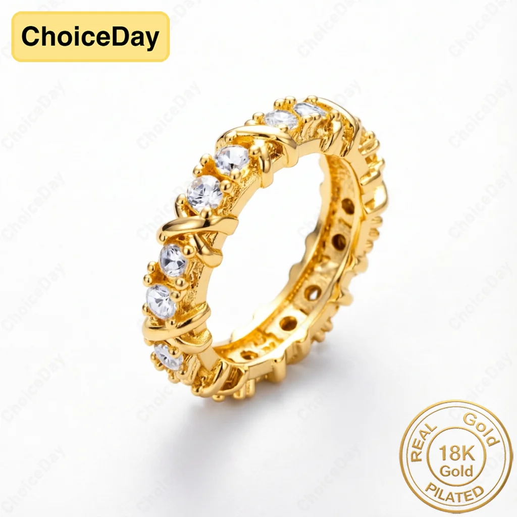 Charming 18K Gold Plated Delicate Intertwined Vines White Zircon Ring for Women, Fashionable Wedding Party Gift Jewelry
Charming 18K Gold Plated Delicate Intertwined Vines White Zircon Ring for Women, Fashionable Wedding Party Gift Jewelry
