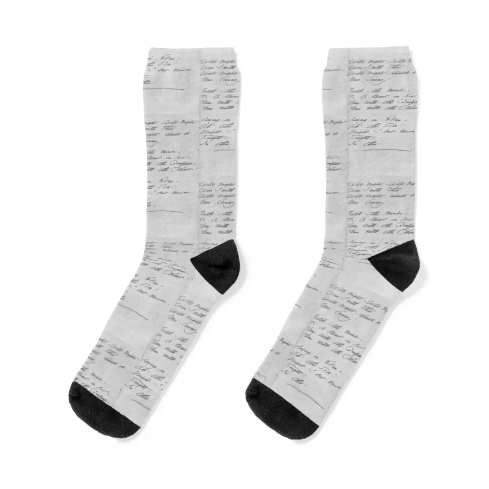 Emily Dickinson “Wild Nights – Wild Nights!” manuscript Socks cute Rugby winter thermal Children's Luxury Woman Socks Men's
Emily Dickinson “Wild Nights – Wild Nights!” manuscript Socks cute Rugby winter thermal Children's Luxury Woman Socks Men's