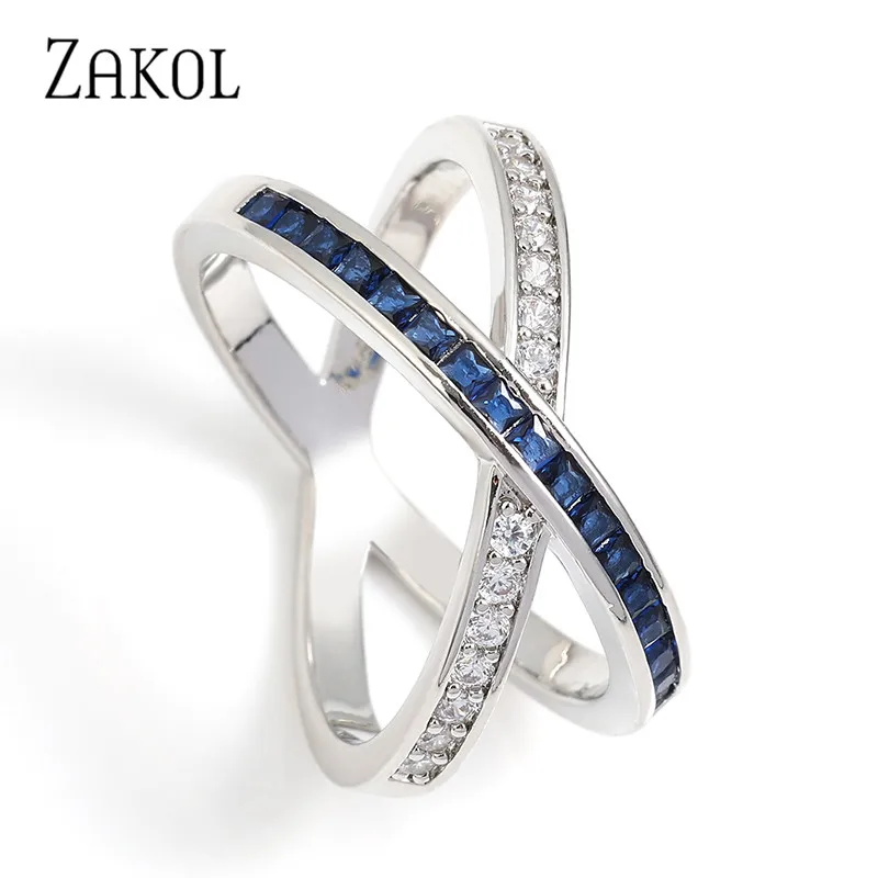ZAKOL Luxury Blue White Color Micropaved Zircon Double Layer Cross Ring For Women Daily Party Fashion Aesthetics Jewelry
ZAKOL Luxury Blue White Color Micropaved Zircon Double Layer Cross Ring For Women Daily Party Fashion Aesthetics Jewelry