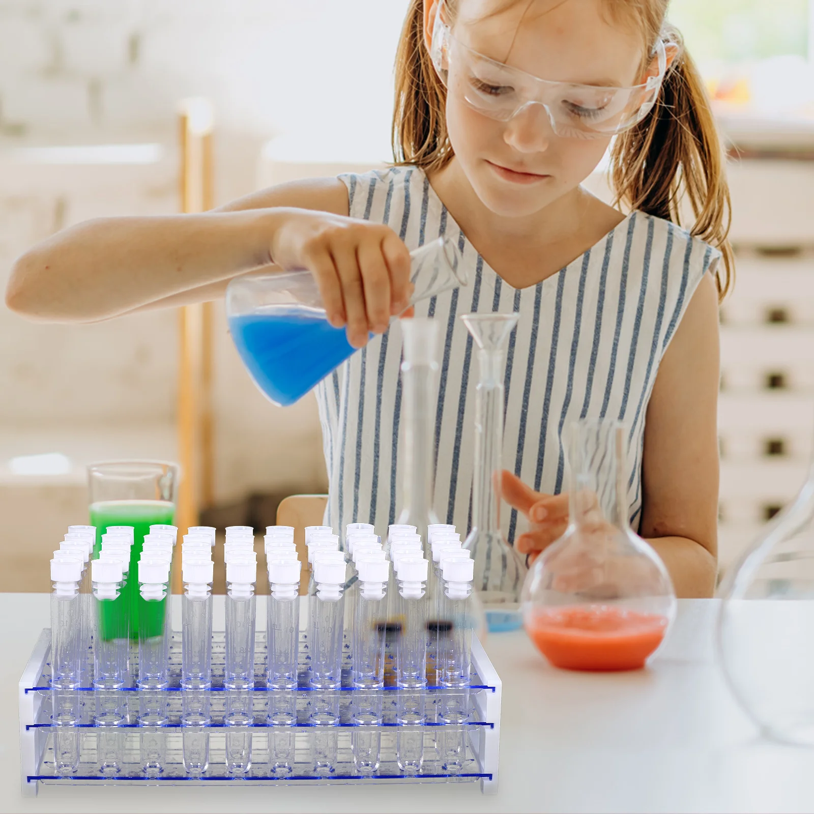 1 set Test Tubes with Rack Clear Plastic Lab Tubes Leak-Proof Sealed Capsules for Samples Travel Storage
1 set Test Tubes with Rack Clear Plastic Lab Tubes Leak-Proof Sealed Capsules for Samples Travel Storage