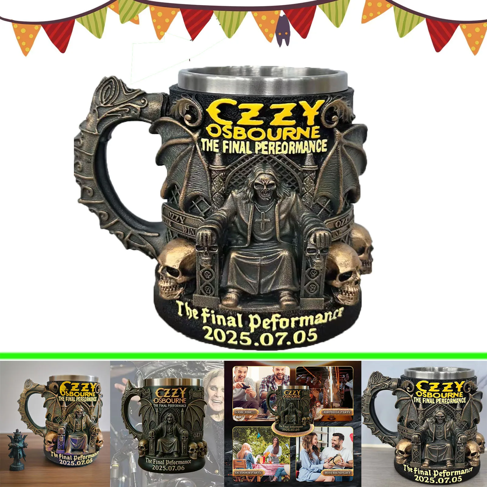 The new creative resin 3D stainless steel skull cup is suitable for various holiday gifts decorative ornaments and ornaments 2pc
The new creative resin 3D stainless steel skull cup is suitable for various holiday gifts decorative ornaments and ornaments 2pc