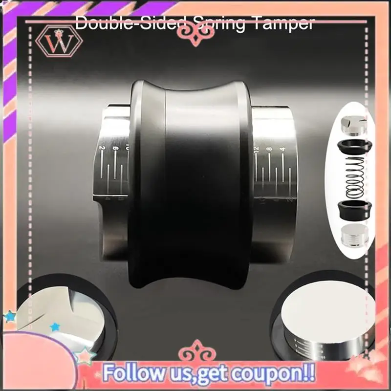 Upgraded Tamper 51Mm, Dual 2 In 1 Leveler Distributor Adjustable Flat Spring Tampers With Scale Coffee Tool
Upgraded Tamper 51Mm, Dual 2 In 1 Leveler Distributor Adjustable Flat Spring Tampers With Scale Coffee Tool