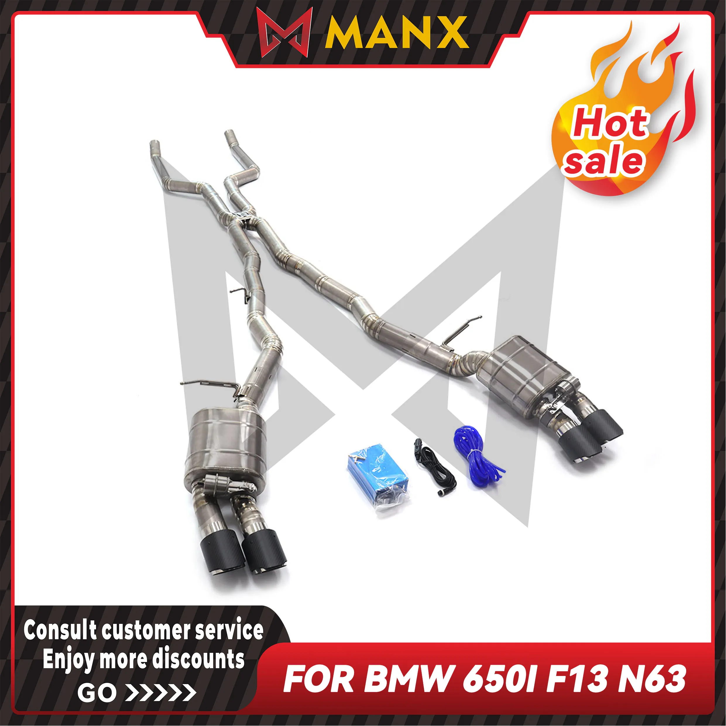MANX Suitable For BMW 650i F13 N63 Titanium Alloy Catback Performance Exhaust System Muffler With Valve High Performance
MANX Suitable For BMW 650i F13 N63 Titanium Alloy Catback Performance Exhaust System Muffler With Valve High Performance