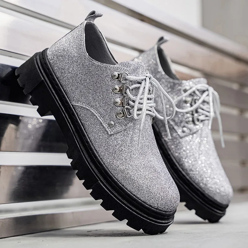 Men's Shoes Fashion Luxury Shining Sequin Designer Shoes Men Low-top Sneakers British Style Leather Casual Shoes Zapatos Hombre
Men's Shoes Fashion Luxury Shining Sequin Designer Shoes Men Low-top Sneakers British Style Leather Casual Shoes Zapatos Hombre
