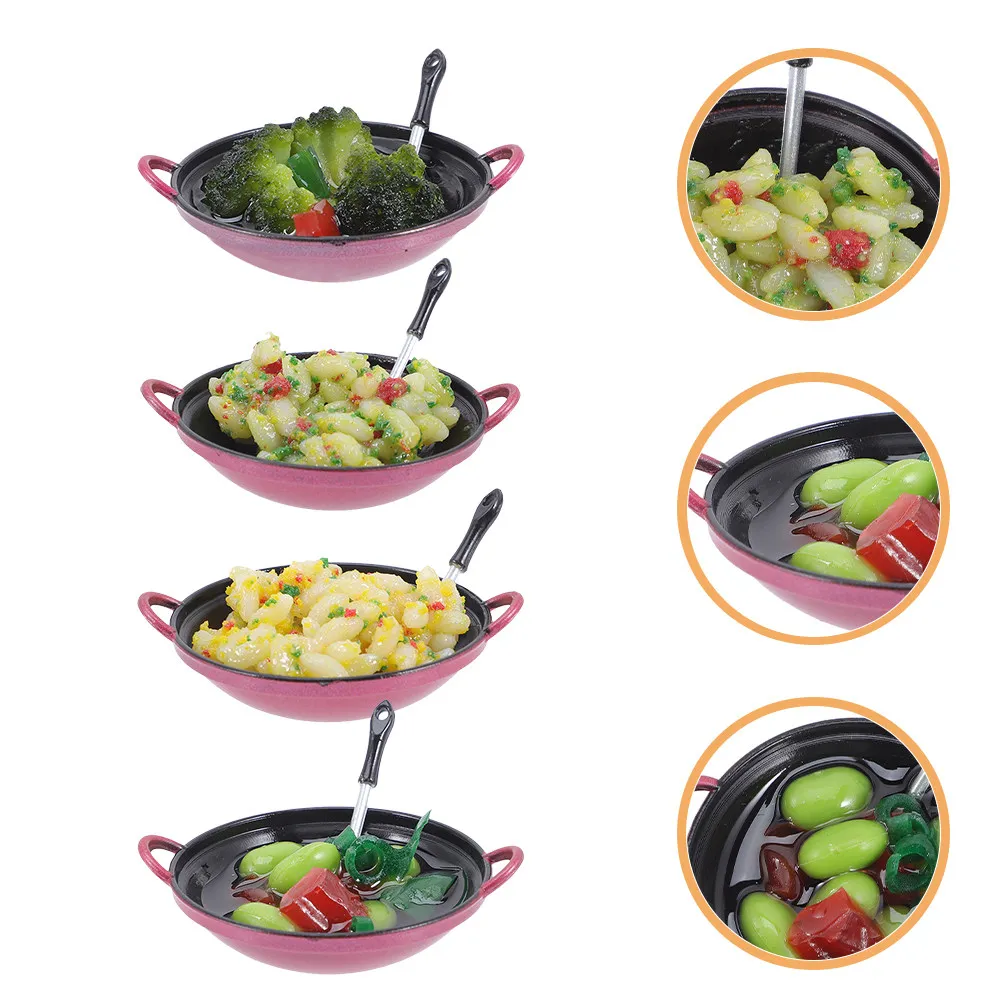 4Pcs Realistic Miniature Kitchen Food Simulation Set Fried Rice Stir-Fried Vegetables Pretend Play Accessories for Kids Creative
4Pcs Realistic Miniature Kitchen Food Simulation Set Fried Rice Stir-Fried Vegetables Pretend Play Accessories for Kids Creative